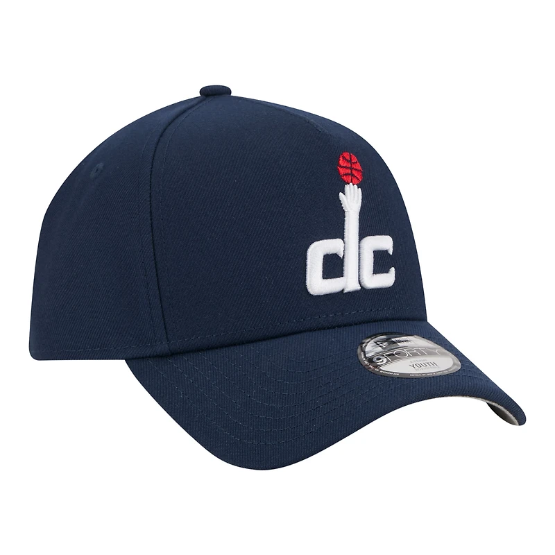 Casquette ajustable New Era bleue Washington Wizards 9FORTY pour jeunes