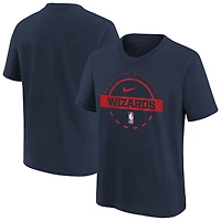 T-shirt d'entraînement Nike bleu marine Washington Wizards pour jeune