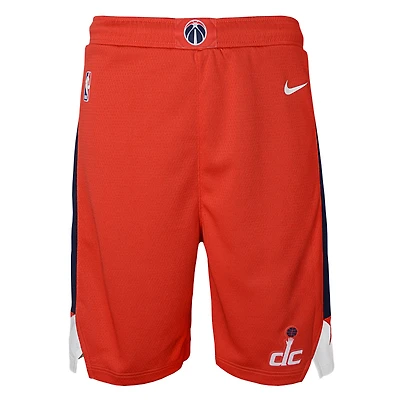Short Nike rouge Washington Wizards Swingman Performance pour jeune – Icon Edition