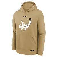 Youth Nike  Tan Washington Wizards 2025/26 City Edition Club Logo Fleece Hoodie