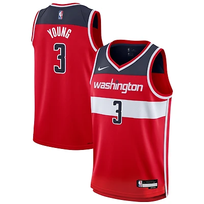 Maillot Swingman Nike Trae Young rouge des Washington Wizards pour enfant - Édition Icon