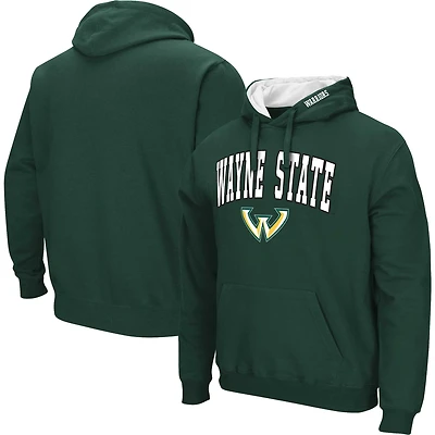 Sweat à capuche Colosseum Green Wayne State Warriors pour homme, avec logo et arche.
