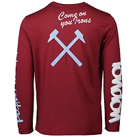 T-shirt à manches longues Claret West Ham United Graffiti pour homme