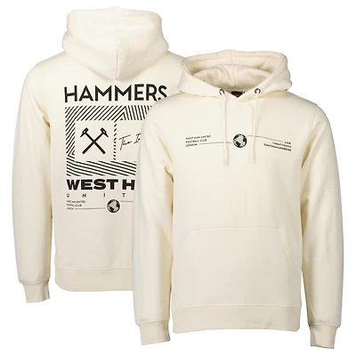 Men's Cream West Ham United Fashion Pullover Hoodie