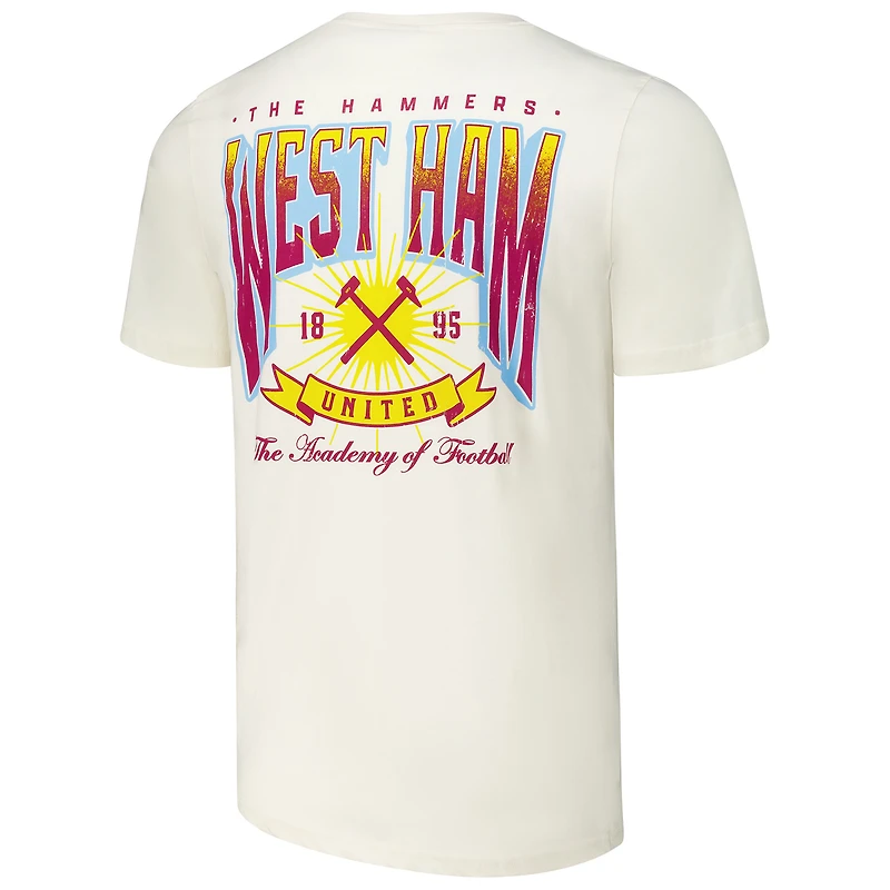 T-shirt rétro crème West Ham United pour homme
