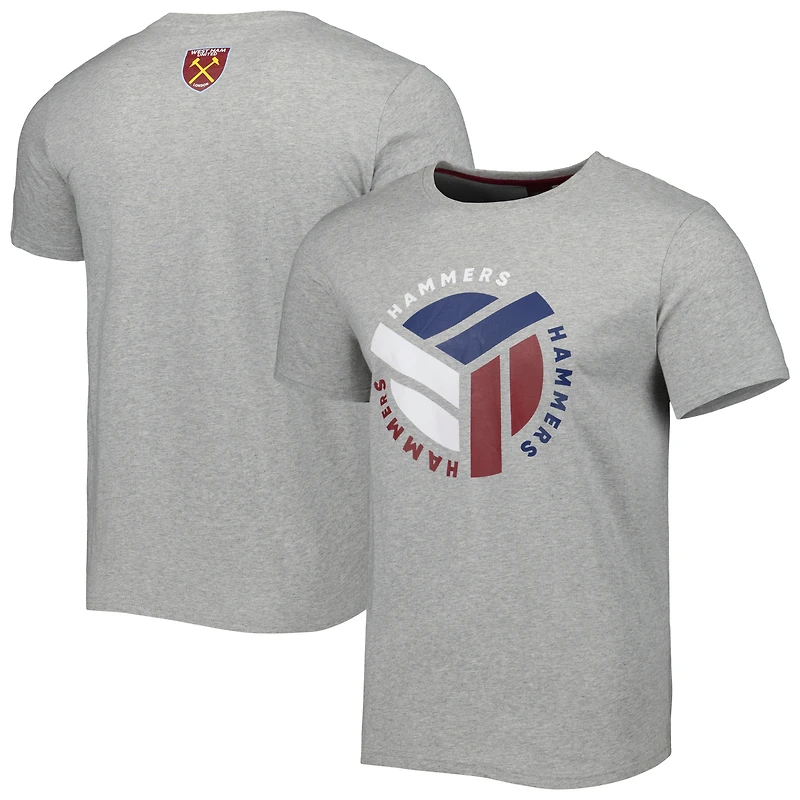 Men's Gray West Ham United Rounded T-Shirt