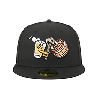 Casquette ajustée 59FIFTY noire New Era pour homme, thème West Michigan Whitecaps