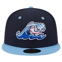 Casquette ajustée 59FIFTY pour homme New Era bleu marine/bleu clair West Michigan Whitecaps Authentic Collection