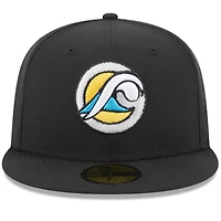 Men's New Era Black West Michigan Whitecaps Authentic Collection Alternate Logo 59FIFTY Fitted Hat