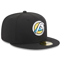 Men's New Era Black West Michigan Whitecaps Authentic Collection Alternate Logo 59FIFTY Fitted Hat