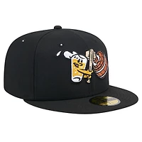 Casquette ajustée 59FIFTY Black West Michigan Whitecaps Theme Night Beer City Bung Hammers pour hommes