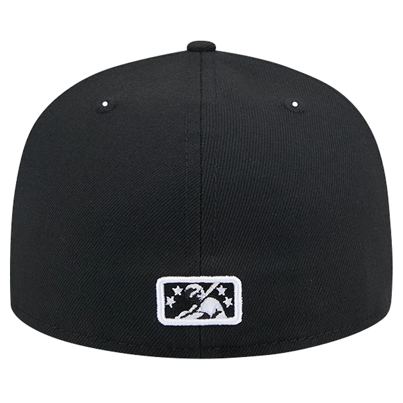 Casquette ajustée 59FIFTY Black West Michigan Whitecaps Theme Night Beer City Bung Hammers pour hommes