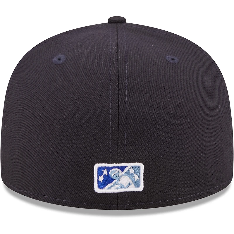Casquette ajustée 59FIFTY West Michigan Whitecaps Authentic Collection New Era pour homme, bleu marine
