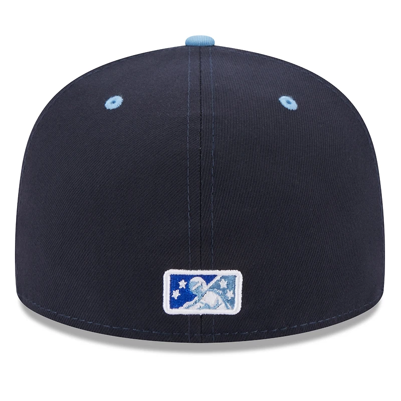 Men's New Era Navy West Michigan Whitecaps Authentic Collection Alternate Logo 59FIFTY Fitted Hat