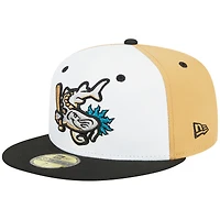 Casquette ajustée 59FIFTY pour homme New Era White West Michigan Whitecaps Theme Nights Grand Rapids Dam Breakers