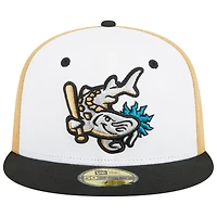 Casquette ajustée 59FIFTY pour homme New Era White West Michigan Whitecaps Theme Nights Grand Rapids Dam Breakers