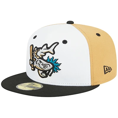 Casquette ajustée 59FIFTY pour homme New Era White West Michigan Whitecaps Theme Nights Grand Rapids Dam Breakers