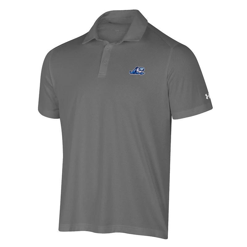Men's Under Armour Gray West Michigan Whitecaps Tech Mesh Performance Polo