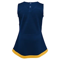 Ensemble deux pièces pour filles d'âge préscolaire, robe pull et bloomer, capitaine des West Virginia Mountaineers, bleu marine