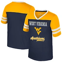 Girls Youth Colosseum Navy West Virginia Mountaineers Princess Bubblegum Bling T-Shirt