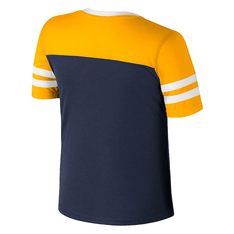 Girls Youth Colosseum Navy West Virginia Mountaineers Space Opera T-Shirt