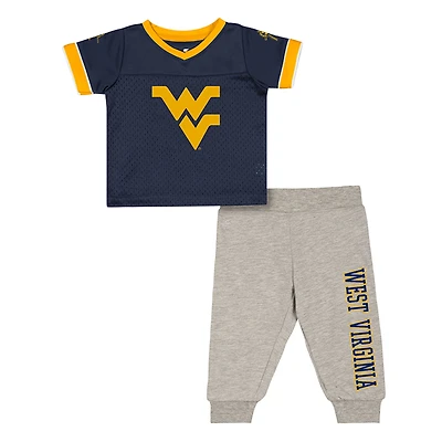 Ensemble de football deux pièces pour nourrissons et nouveau-nés Colosseum West Virginia Mountaineers Nothing But the Hits