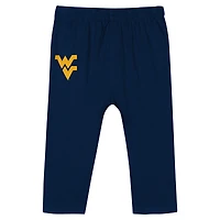 Ensemble body à manches longues et pantalon pour bébé bleu marine West Virginia Mountaineers Double Up