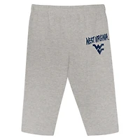 Infant Outerstuff Navy/Gold West Virginia Mountaineers Double Down Bodysuit and Pants 3-Piece Set