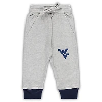 Infant Wes & Willy Heather Gray West Virginia Mountaineers Jie Long Sleeve Bodysuit Pants Set