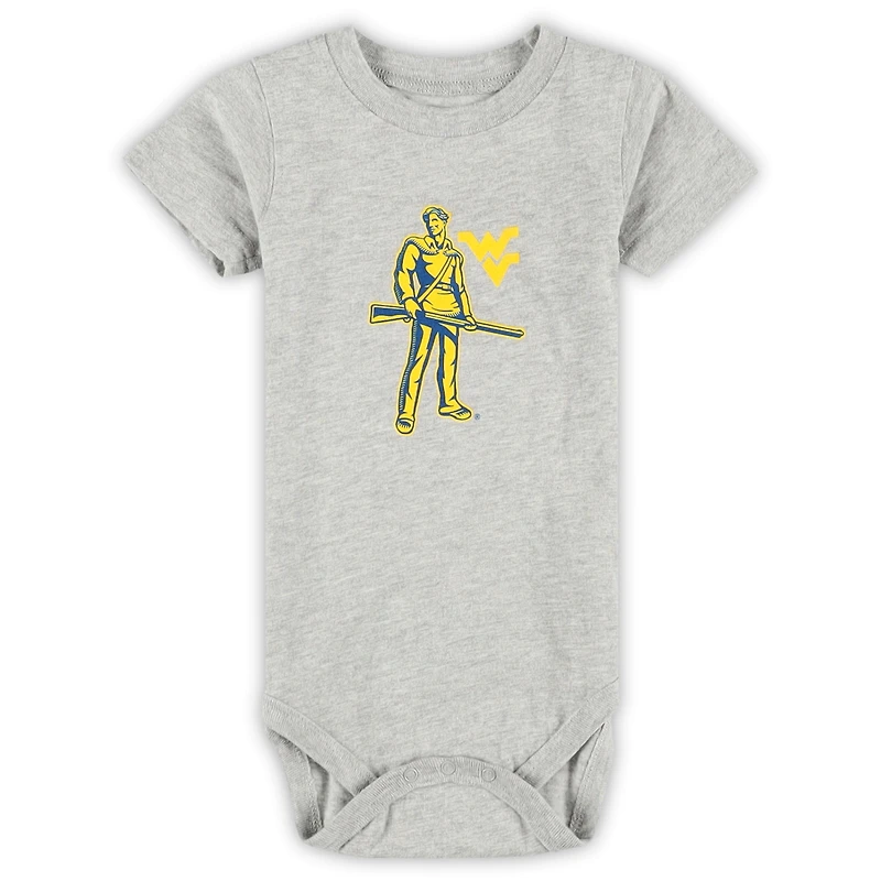 Infant Wes & Willy  West Virginia Mountaineers Three-Pack Bodysuit Set