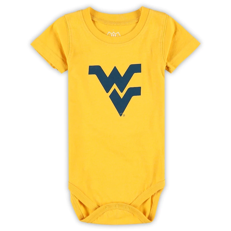 Infant Wes & Willy  West Virginia Mountaineers Three-Pack Bodysuit Set