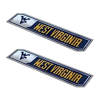 Logo Brands  West Virginia Mountaineers 2-Pack Embossed Truck Emblem Set