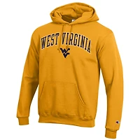 Men's Champion  Gold West Virginia Mountaineers Arch Over Logo Pullover Hoodie