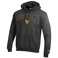 Sweat à capuche en polaire avec logo arqué Champion Charcoal West Virginia Mountaineers pour homme