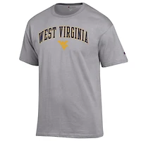 T-shirt à logo arqué Champion Heather Grey West Virginia Mountaineers pour homme