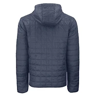 Veste à capuche zippée intégrale Cutter & Buck Anthracite West Virginia Mountaineers Rainier Eco PrimaLoft pour homme