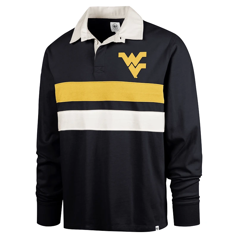 Polo de rugby à manches longues '47 Navy West Virginia Mountaineers Clubhouse Knox Thames pour hommes