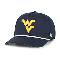 Casquette ajustable à nœud en corde bleu marine des West Virginia Mountaineers pour homme, modèle 1947