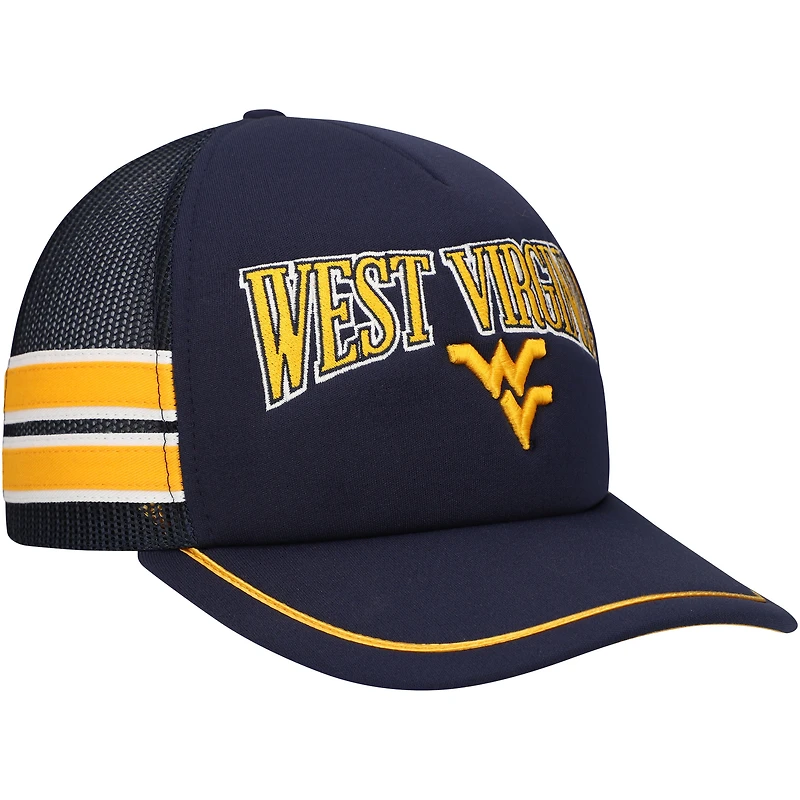 Men's '47 Navy West Virginia Mountaineers Sideband Trucker Adjustable Hat