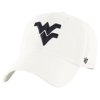 Casquette réglable Clean Up '47 pour hommes, blanche, West Virginia Mountaineers