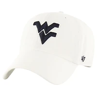 Casquette réglable Clean Up '47 pour hommes, blanche, West Virginia Mountaineers