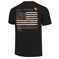 T-shirt noir à superposition de camouflage West Virginia Mountaineers OHT pour homme