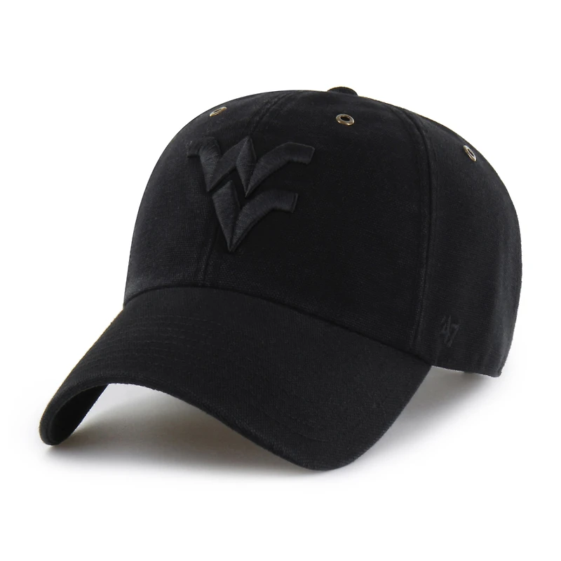 Casquette ajustable Carhartt x '47 Black West Virginia Mountaineers Clean Up pour homme