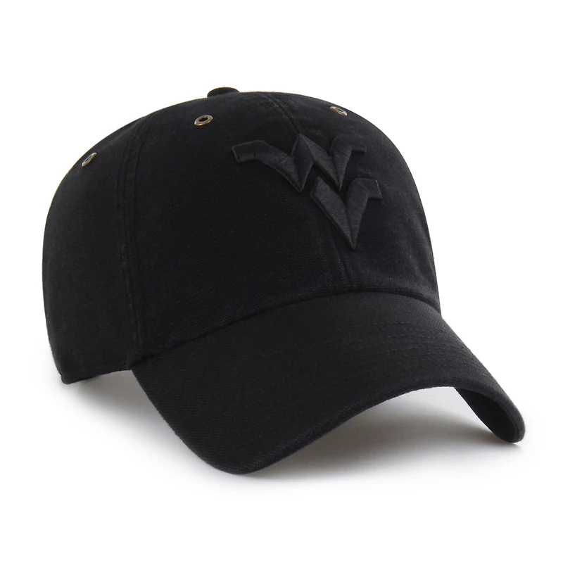 Men's Carhartt x '47 Black West Virginia Mountaineers Clean Up Adjustable Hat