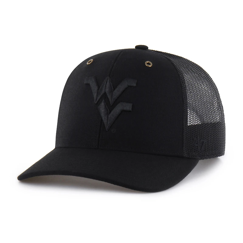 Men's Carhartt x '47 Black West Virginia Mountaineers Trucker Adjustable Hat