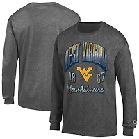 Men's Champion  Charcoal West Virginia Mountaineers Bold Long-Sleeve T-Shirt
