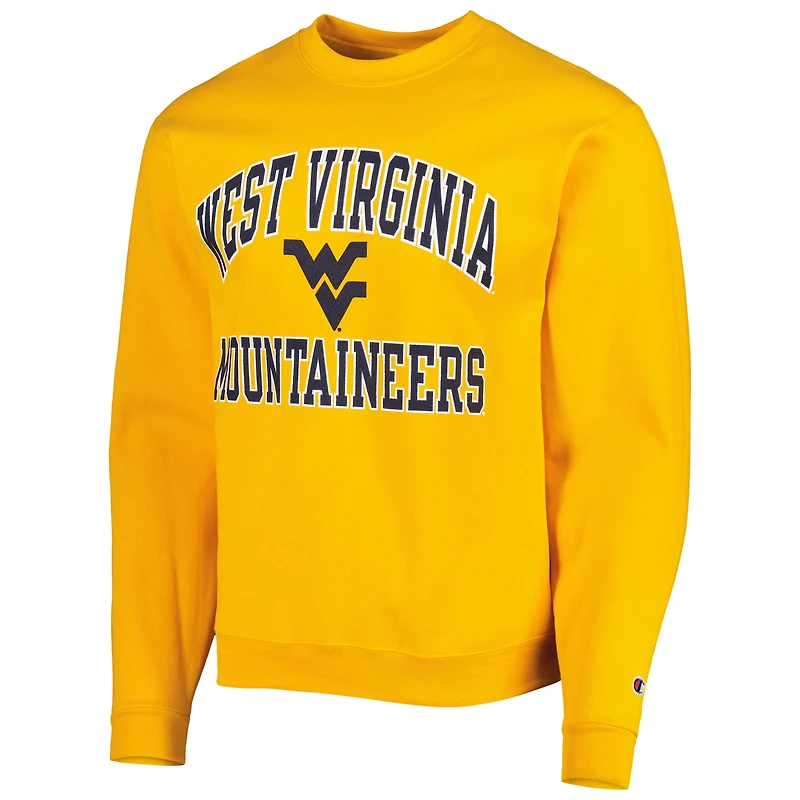 Sweat-shirt Champion Gold West Virginia Mountaineers High Motor pour homme