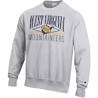Men's Champion Gray West Virginia Mountaineers Reverse Weave Fleece Sweatshirt