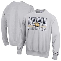 Sweat-shirt en polaire à tissage inversé Champion Gray West Virginia Mountaineers pour homme