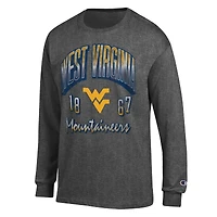 Men's Champion  Heather Charcoal West Virginia Mountaineers Bold Long-Sleeve T-Shirt